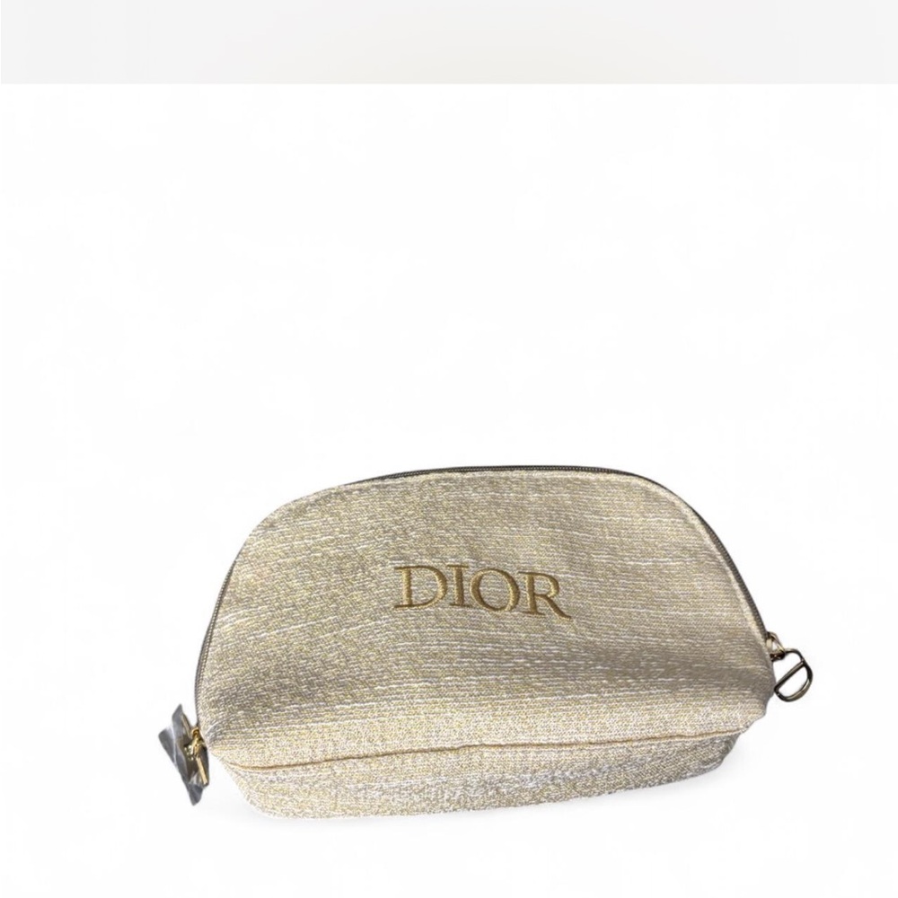 Dior Gold Cosmetic Bag Luxurious and Compact